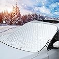 Tevlaphee Windshield Cover for Ice and Snow, Windshield Snow Cover, Magnetic, Car Windshield Snow Cover, Against Snow, Ice, F