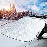 Tevlaphee Windshield Cover for Ice and Snow, Windshield Snow Cover, Magnetic, Car Windshield Snow Cover, Against Snow, Ice, F