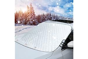 Tevlaphee Housse de pare-brise magnétique pour pare-brise de voiture, contre la neige, la glace, le gel, la poussière, le sol