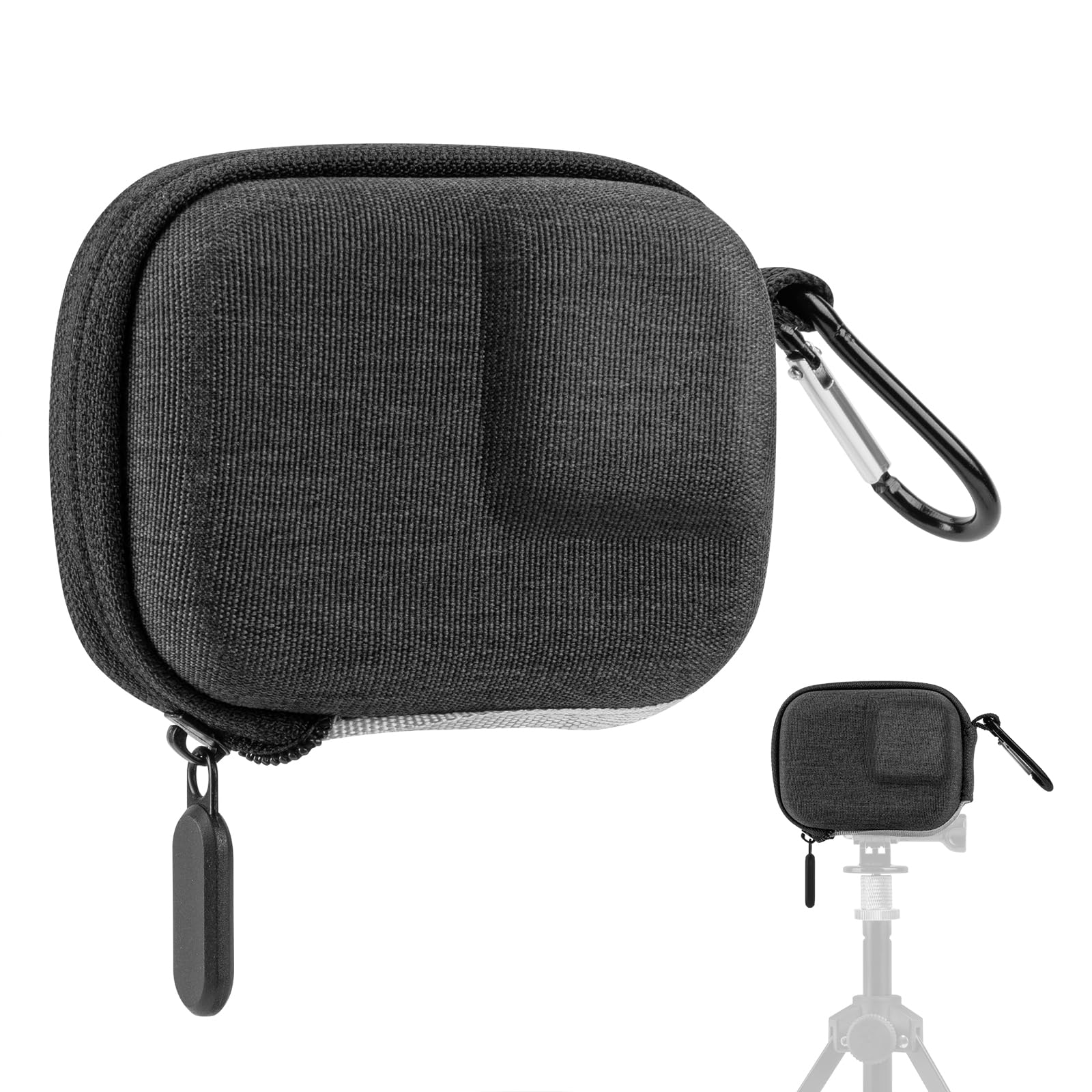 GEEKRIA Action Camera Carrying Case Compatible with GoPro Hero 13, DJI Osmo Action 6, Insta360 AcePro 2, Hard Shell Travel Storage Bag Surface-Waterproof Sports Accessories (Dark Grey)