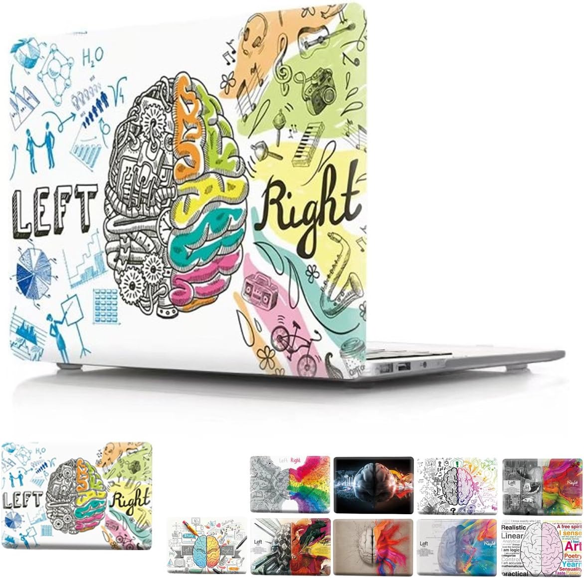 MacBook Retina 15 inch Case A1398, PapyHall MacBook Left and Right Brain Print Pattern Plastic Hard Case for MacBook Pro 15 inch with Retina Display (NO CD-ROM) Model: A1398 - Brain 1