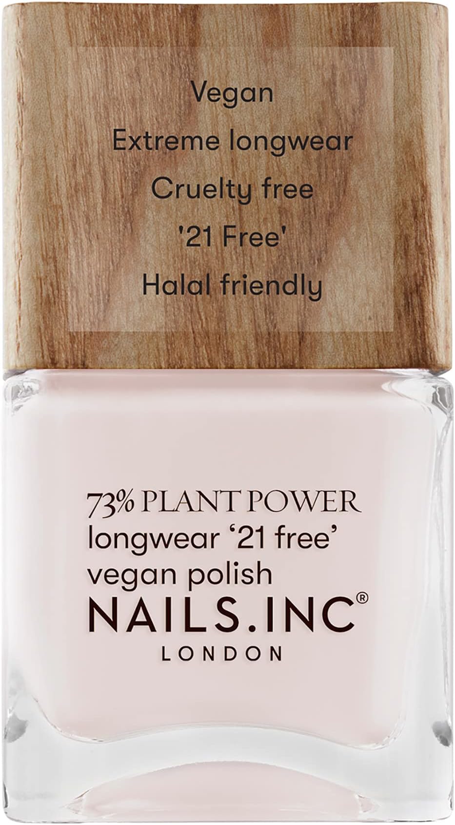 Nails.INC 73% Plant Power Nail Polish 14 ml Long Lasting Quick Dry Cruelty Free