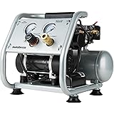 Metabo HPT Air Compressor, Ultra-Quiet 59 dB, Portable, Oil-Free Pump, 1-Gallon Tank Capacity, Steel Roll Cage w/ Rubber Grip