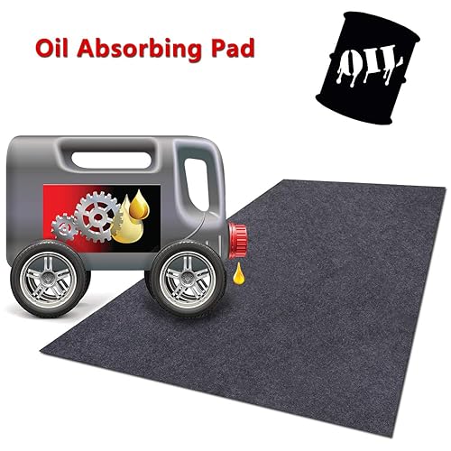 Meitola Cleanable Floor Oil Spill Mat, Oil Absorbing pad Durable