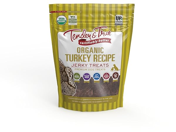 TENDER & TRUE ORGANIC TURKEY JERKY TREAT, 4...