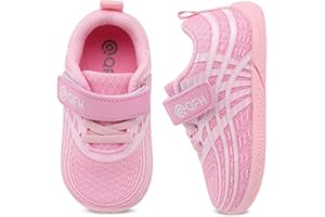 QFH Toddler Shoes Boys Girls Shoes Lightweight Breathable Kids Sneakers Non-Slip Baby Shoes Walking Running Playing Barefoot Shoes