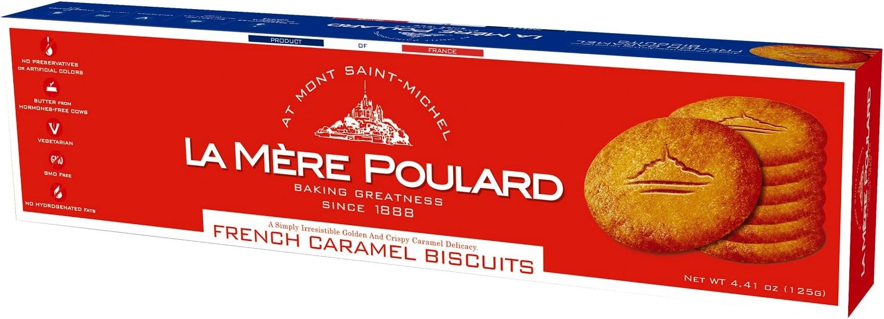 La Mere Poulard Galettes Caramel De Cookies, 125 Gram (Pack of 14)