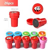 Kesote 26pc Animal Ink Stampers Assorted Kids Party Bag Fillers Loot Prizes view 2