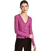 Vince Women's Ribbed V Neck Cardigan