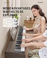 Donner DDP-60 88 Key Digital Piano Velocity-Sensitive 128 Voices Gray view 5