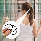 SZCXDKJ 100pcs Black Elastic Hair Bands 4cm Thin 1.4mm Kid Ponytail Holders view 5