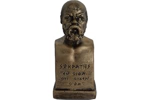 HARILLA Talos Artifacts Socrates Bust Bronze Color Effect Western Philosophy - Plato Aristotle Students