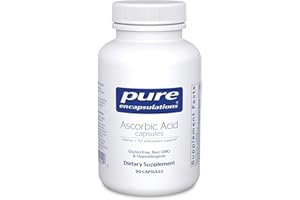 Pure Encapsulations Ascorbic Acid Capsules - 1,000 mg Vitamin C - Antioxidant & Immune Support* - High-Potency Vitamin C - Vegan & Non-GMO - 90 Capsules