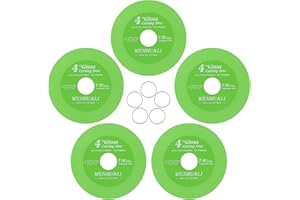 WENHUALI 5 Pcs Glass Cutting Disc for Angle Grinder, 4" X 7/8” Glass Ceramic Diamond Cutting Disc, Ultra-Thin Saw Blade Wheel