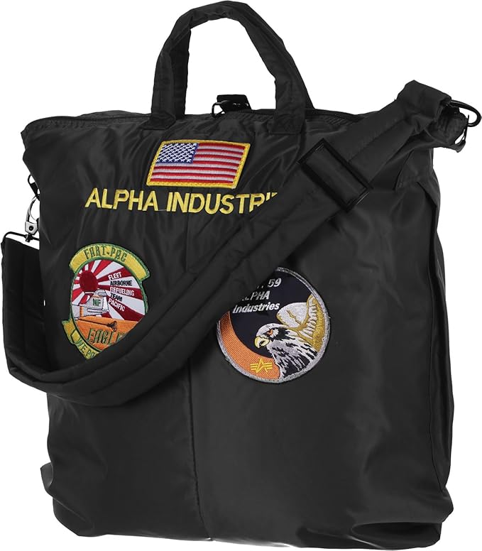 Alpha Industries Helmet Bag Messenger Bag Black, B Amazon.co.uk Luggage