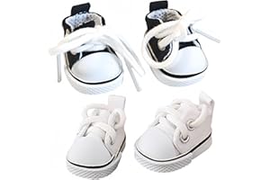 TOARGONA 2 Pair Shoes for Labubu 17cm Suitable for La bubu Accessories(Black+White)
