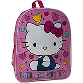 AI ACCESSORY INNOVATIONS Hello Kitty Kids Backpack, Elementary School Girls Book Bag with Padded Straps, Pink