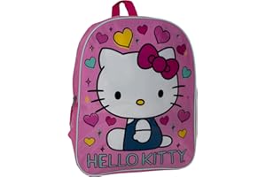AI ACCESSORY INNOVATIONS Hello Kitty Kids Backpack, Elementary School Girls Book Bag with Padded Straps, Pink