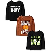 The Children's Place Baby-Boys and Toddler Dino,Animals,Sharks Long Sleeve Graphic T-Shirts,3 Pack