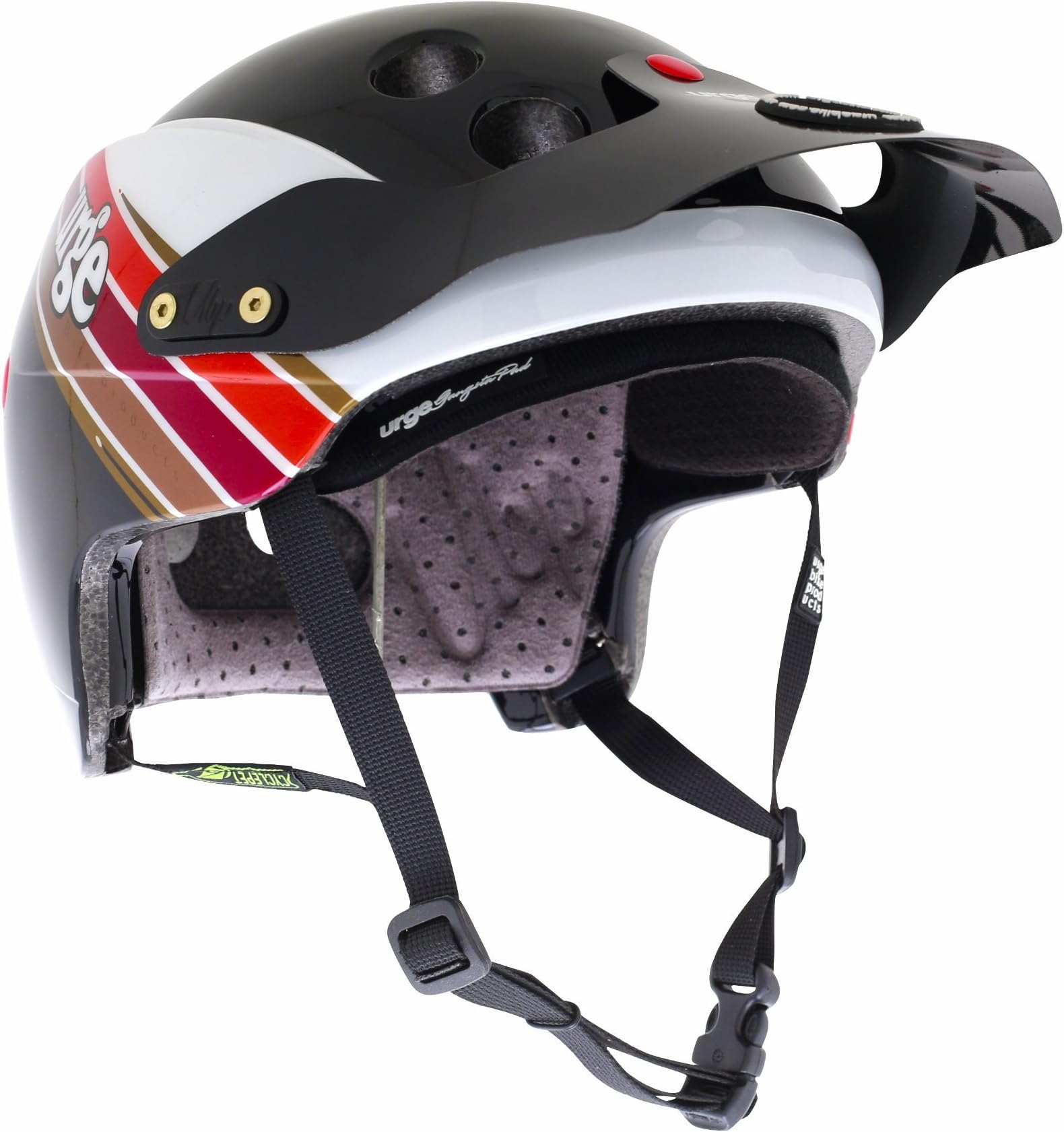 Urge Helmets Endur-O-Matic Helmet Scrambler Black/White/Red LG/XL