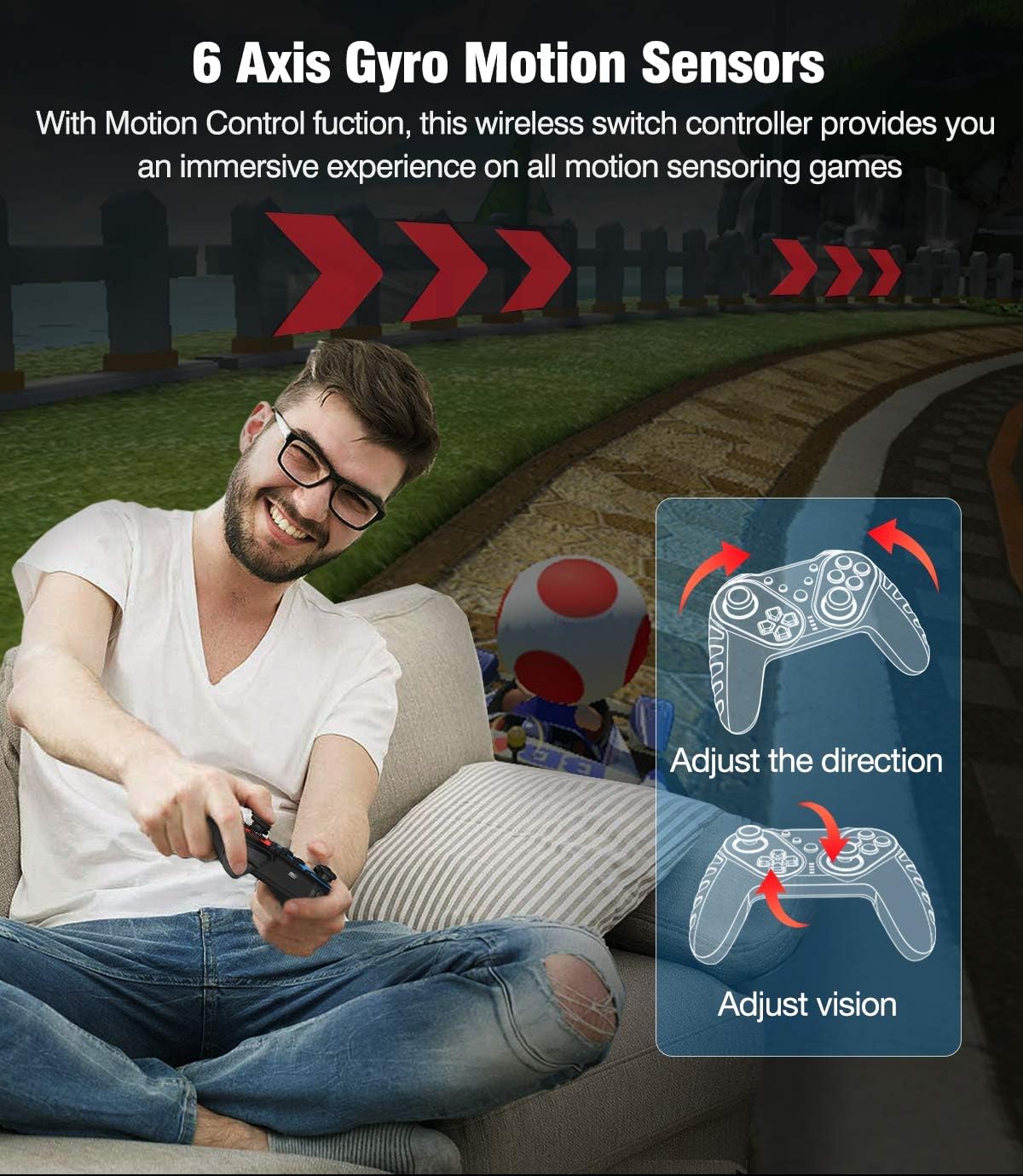Switch Controller for Nintendo Switch, Replace for Nintendo Switch Controller, Switch Pro Controller Work with Nintendo Switch/Lite, BEBONCOOL Switch Controller with Turbo, Vibration, Motion Functions: Electronics