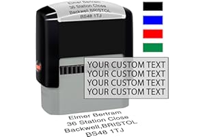 Personalized Stamp Custom Made Self-Inking Business Company Address Rubber Stamps Customized Return Address Stamp with Name D