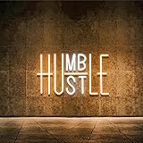 Hustle LED Neon Sign for Wall Decor, Humble Party