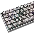 GMKWTL PBT Anime Keycaps - 108 Keys, XVX Japanese Custom Backlit Keycaps, OEM Profile for 61/87/104/108 Cherry Gateron MX Switches Mechanical Keyboard (Black Anime)
