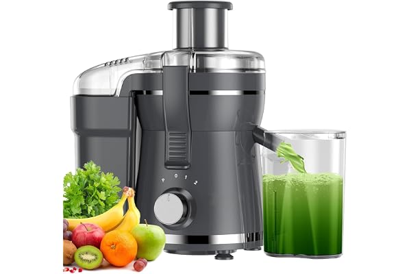 Juicer Machine, 500W Centrifugal Juicer Extractor with 3 Speed & Wide Mouth 3” Feed Chute for Fruit Vegetable, High Yield Jui