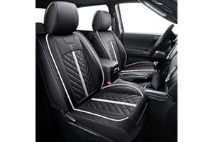 Tomatoman Toyota Tacoma Seat Covers Compatible with 2005-2022 2023 2024 2025 Truck Access Crew Double Cab TRD Offroad SR5 V6 Car Cushions(Full Set/Black-White)