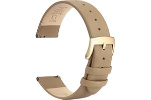 OTTOODY Leather Watch Bands Quick Release Watch Straps, Elegant & Ultra-Soft Top Grain Leather Watch Band for Women Men, Choice of Color & Width - 12mm 14mm 16mm 18mm 20mm 22mm for Watch & Smartwatch
