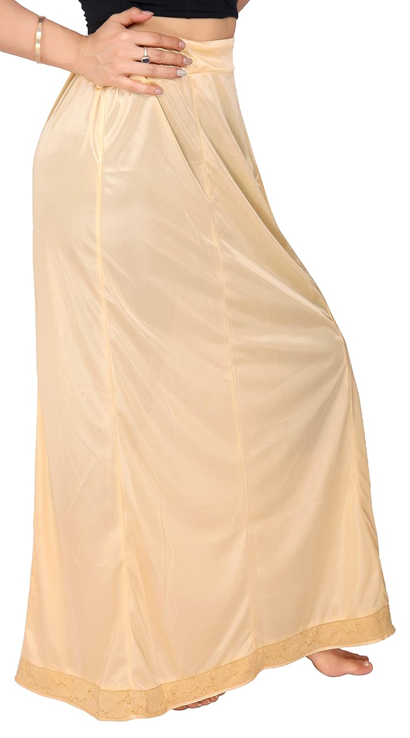 carrel women lycra fabric comfort fit long length plain petticoat