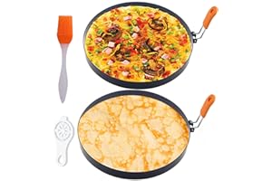 WOWITIS Large 2 Packs 8" Omelette Ring for Griddle,Stainless Steel 8 Inch Griddle Omelet Rings,Non-Stick Pancake Egg Ring Round Omelet Ring Omelet Pancake Ring Crumpet Ring Muffin Ring with Silicone Handle