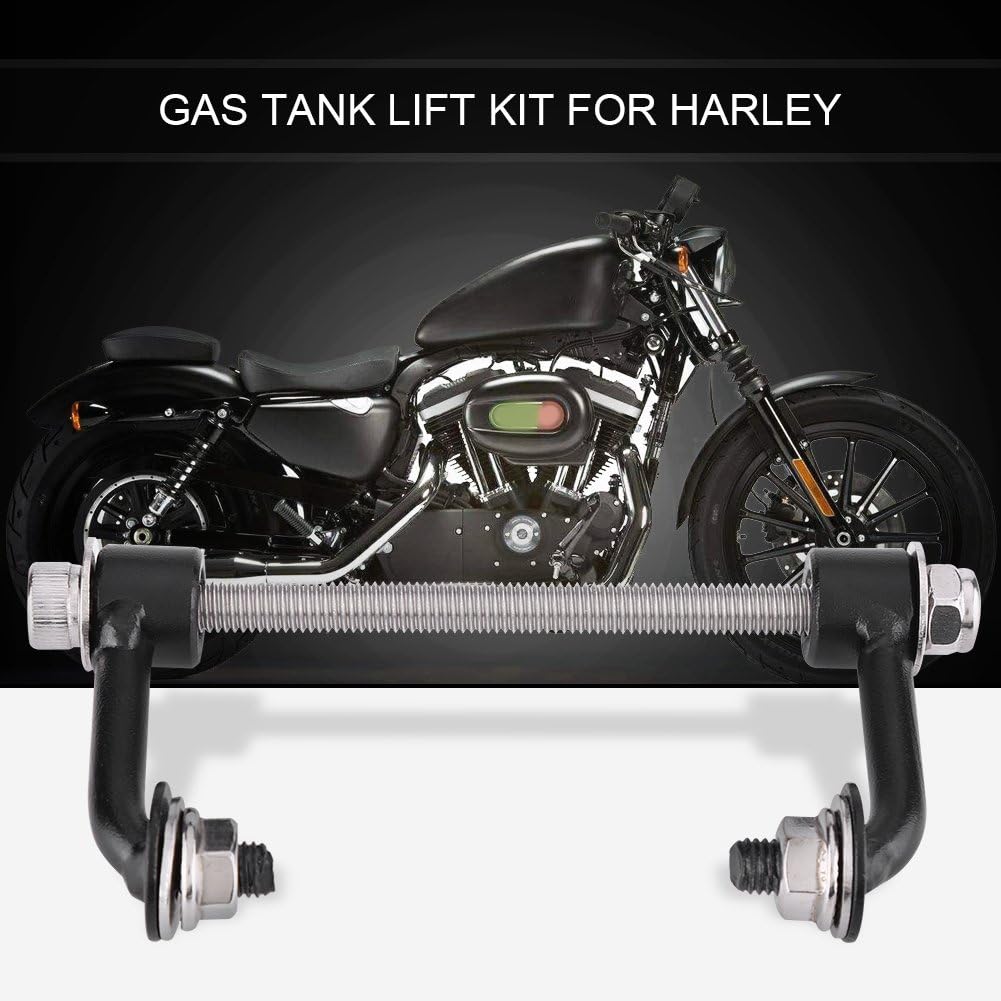 Tank Risers Iron 883 1.5 Inches -- Tank Lift -- Motorcycle Metal Gas Tank Lifts Kit (Black) - Image 4