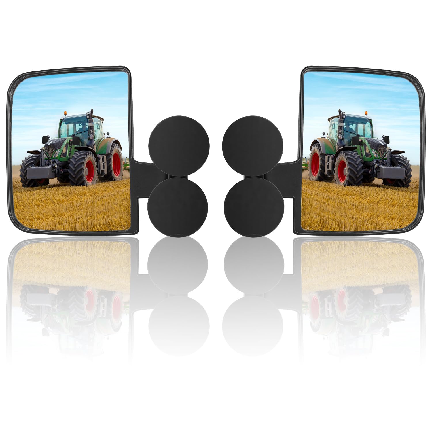 Photo 1 of Universal Magnetic Tractor Mirrors, HD Foldable Side Mirrors for Full Size Tractors, Forklifts, Dozers, Mowers - Plug and Play