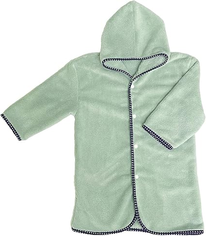 amazon co jp ベビー バスローブ キッズ フード付きバスタオル こどもバスローブ キッズ キッズバスローブ 子供用 パジャマ フィットユース キッズ プール タオル ベビー バスタオル ベビー グリーン ドット 服 ファッション小物