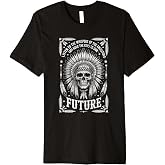 Whispers of Ancestors Skull Headdress Future Wisdom Tribal S Premium T-Shirt