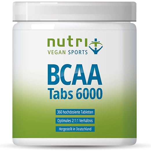 BCAA TABLETTEN 2:1:1 vegan - 360 Mega Tabs à 1000 mg - HÖCHSTE DOSIERUNG - essentielle Aminosäuren - BCAAs ohne Magnesiumstea