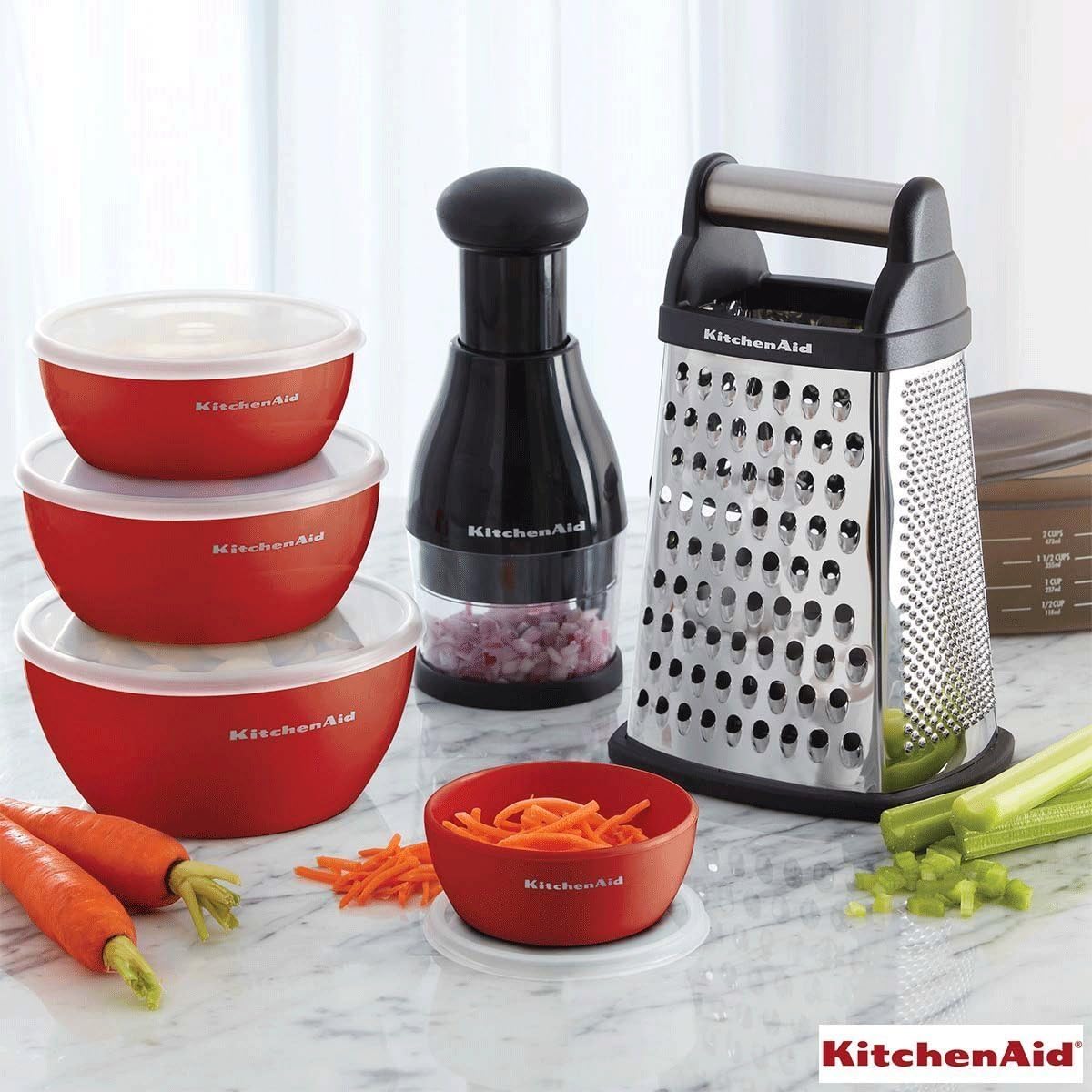 KitchenAid Box Reibe & Food Chopper mit 4 Prep Schalen Amazon.de