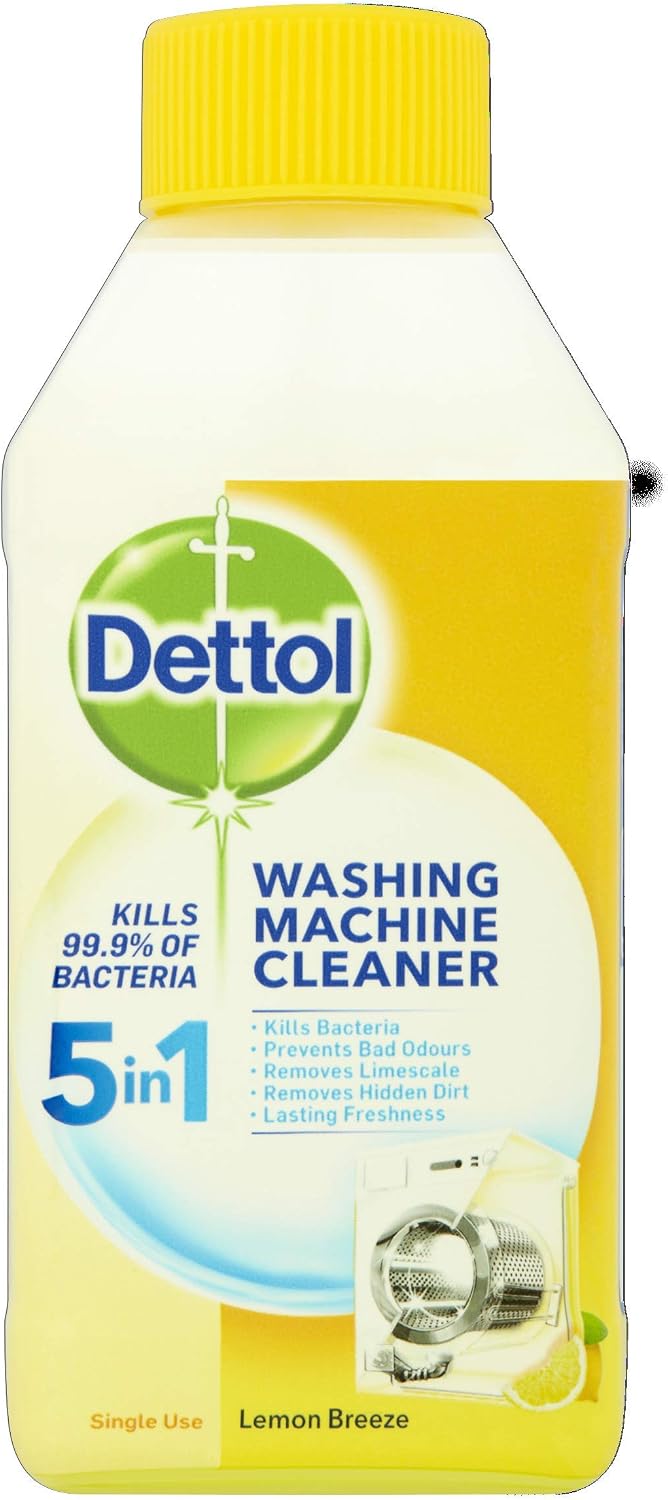 Dettol, Washing Machine Cleaner, Lemon, 1.5L (250ml x 6pck) Antibacterial, Removes Bacteria, Odours - Image 5