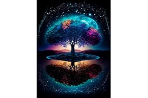 Yonmlenm Tree of Life Diamond Painting Kits for Adults-DIY Diamond Art Starry Sky Diamond Painting Full Drill Crystal Rhinestone Embroidery Craft Kits for Home Wall Decor Gift12x16inch