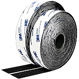 Hook and Loop Tape 1in x 20ft self Adhesive Sticky Back Interlocking Nylon Fabric Fastener Heavy Duty Adhesion Strip Tape rec
