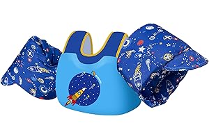 BLUEMARS Coast Guard Approved Life Jacket Kids Toddler Swim Vest 33-55 LBS,Toddler Floaties for 30-50 Pounds, Arm Floaties Water Wings for Children 1,2,3,4,5,6,7 Years Old