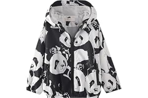 WELAKEN Lightweight Jacket for Boys Kids & Toddler II Girls' Print Water-resistant Jacket