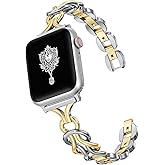 TOYOUTHS Celtic Bracelet Compatible with Apple Watch Bands 38/40/41/42/44/45/46/49mm Women, Dressy Chain Stainless Steel Metal Jewelry Link Strap for iWatch Series 11 10 9 8 7 6 5 4 SE/Ultra 3 2 1
