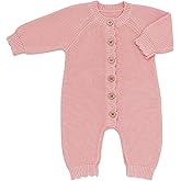 Avibae Baby Knit Romper, Cotton Long Sleeve Sweater for Newborn Infant, Baby Boys and Girls Onesie for 0-9 Months