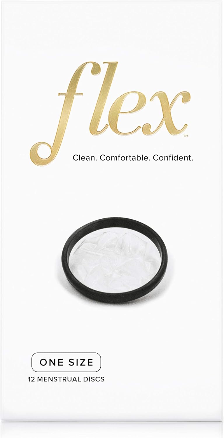 FLEX Menstrual Disc - Disposable Period Discs - Tampon, Pad, and Cup Alternative - 12 Count - Black: Health & Personal Care