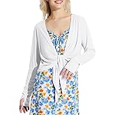 baleaf Women's 2025 UPF 50+ Cropped Cover Up Cardigan Tie Front Lightweight Summer Sun Wrap SPF Shirts Beach Outdoor