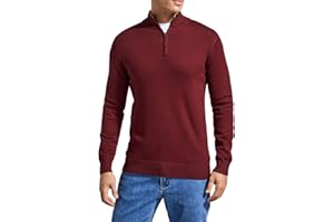 WINDFIT Men's Quarter-Zip Sweater Long-Sleeve Turtleneck Pullover Sweater