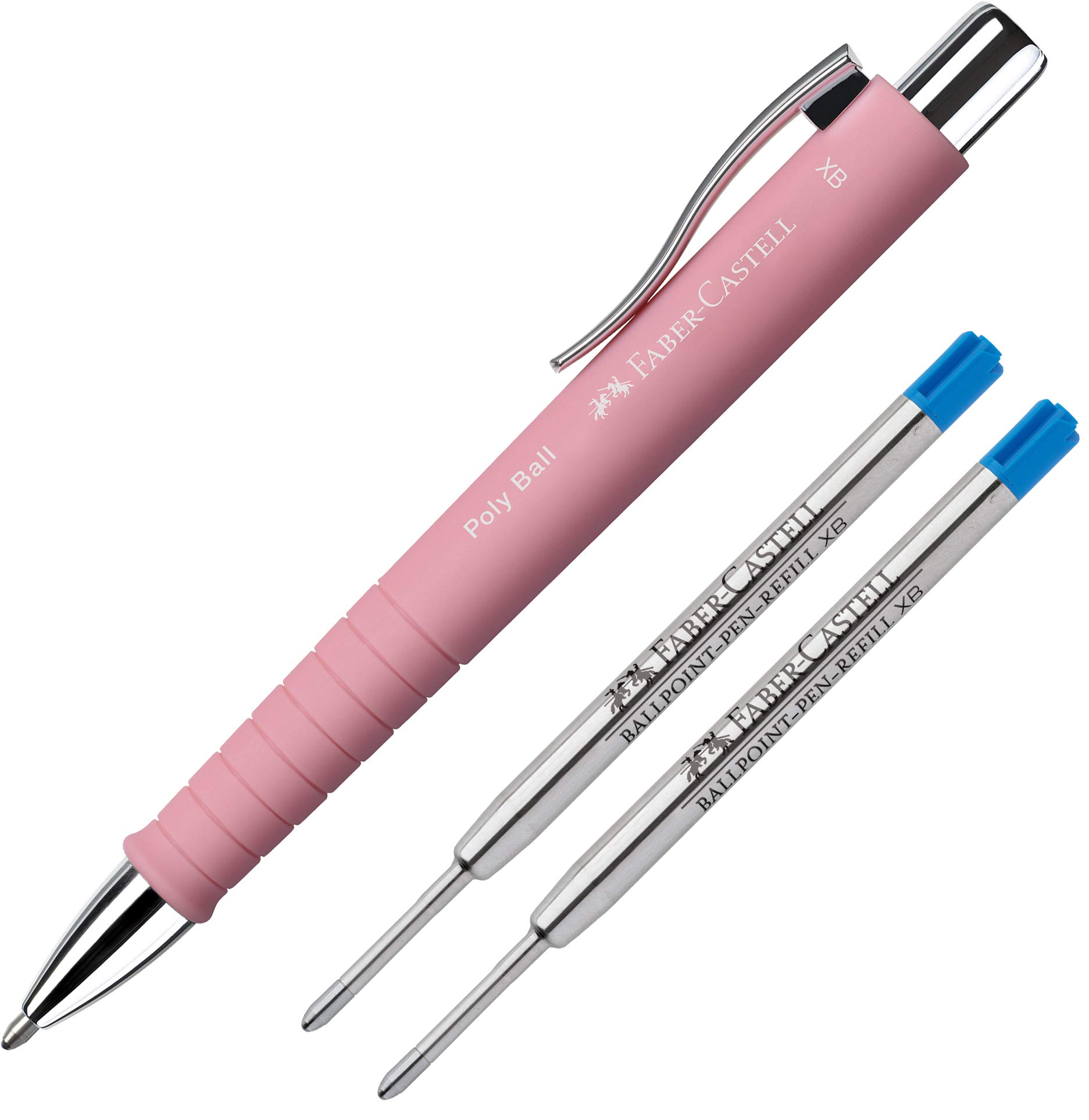 Faber-Castell Poly Ball XB ballpoint pen with 2 matching XB refills